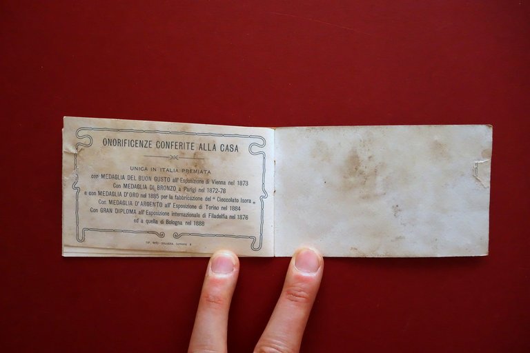 Calendarietto Geremia Viscardi Bologna Via Rizzoli 1905 Cioccolato Caramelle | Immagine Gallery 2