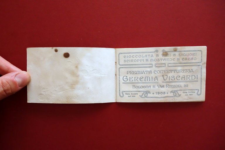 Calendarietto Geremia Viscardi Bologna Via Rizzoli 1905 Cioccolato Caramelle | Immagine Gallery 3