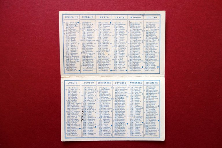 Calendarietto Tipografia del Giornale La Provincia di Modena 1911 Forlanini | Immagine Gallery 2