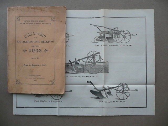 Calendario Dell'Agricoltore Reggiano Anno 1903 Bondavalli Latteria Massenzatico