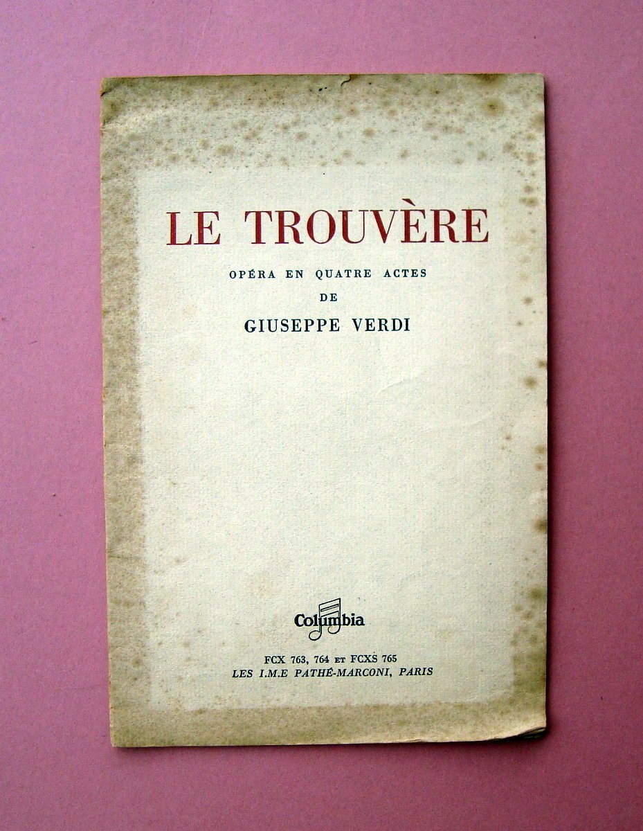 Callas Maria Meneghini Von Karajan Le Trouvère Verdi 1958 Columbia …