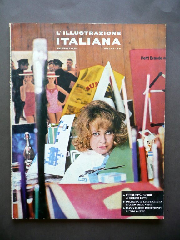 Calvino Il Cavaliere Inesistente Anteprima L'Illustrazione Italiana Num. 11 1959