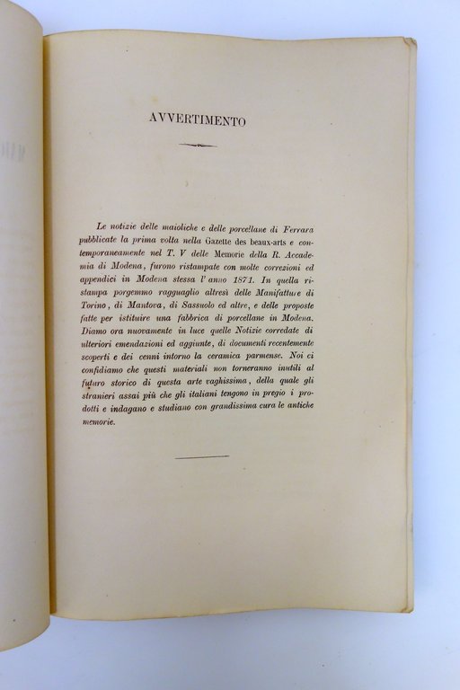 Campori Notizie Storiche Artistiche della Maiolica e Porcellana di Ferrara … | Immagine Gallery 5