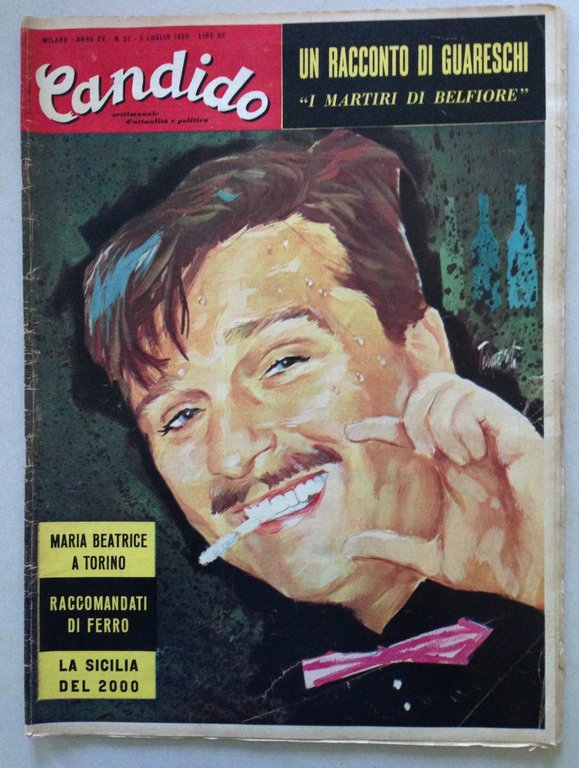 Candido N 27 Luglio 1959 Fred Buscaglione Copertina Disegno Tempesti