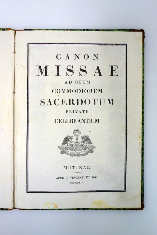 Canon Missae Usum Commodiorem Sacerdotum Messa Istruzioni Vincenzi Modena 1829 | Immagine Gallery 3