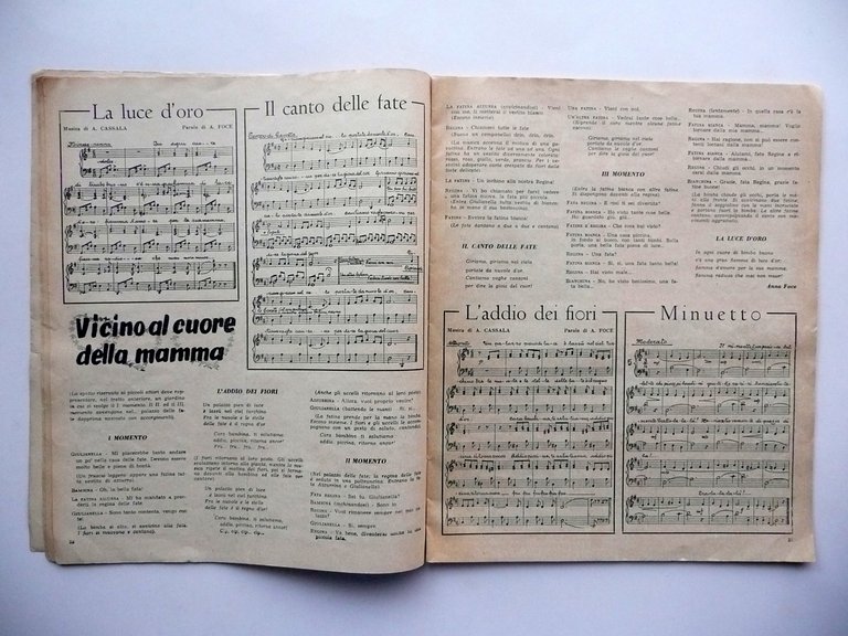 Canti e Drammatizzazioni Scuola Italiana Moderna Numero Monografico 20/11/1958