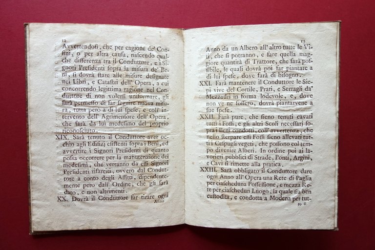 Capitoli per la Locazione di Campagna Pia Opera de'Poveri di …