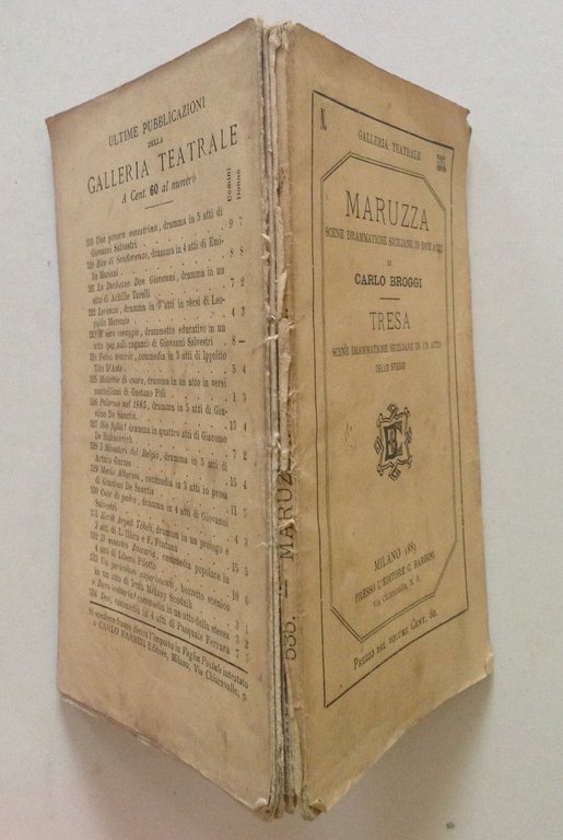 Carlo Broggi Maruzza Scene Drammatiche Siciliane Tresa Ed. Barbini Milano … | Immagine Gallery 2