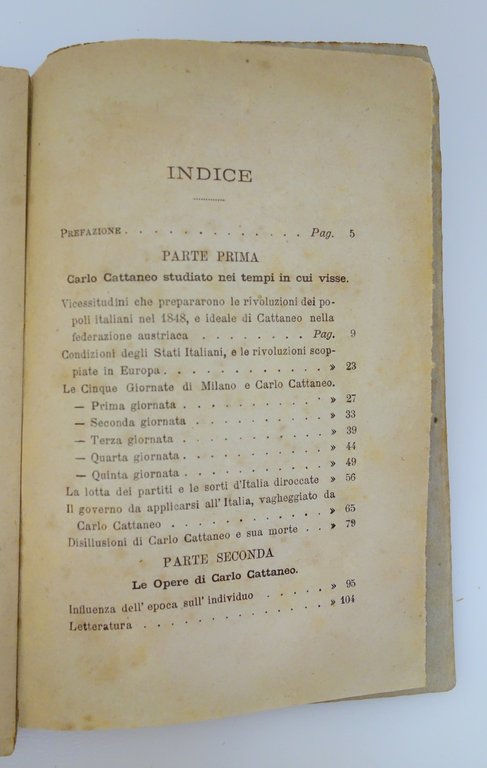 CARLO CATTANEO ENRICO ZANONI GATTINONI EDITORE 1878 RISORGIMENTO MILANO | Immagine Gallery 2