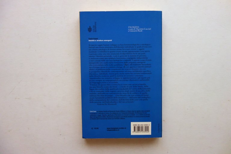 Carlo Conti Identità e Strutture Emergenti Bompiani Milano 2005 Husserl