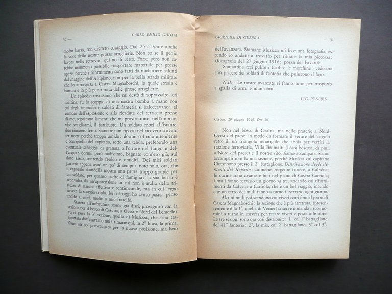 Carlo Emilio Gadda Giornale di Guerra e di Prigionia Sansoni …