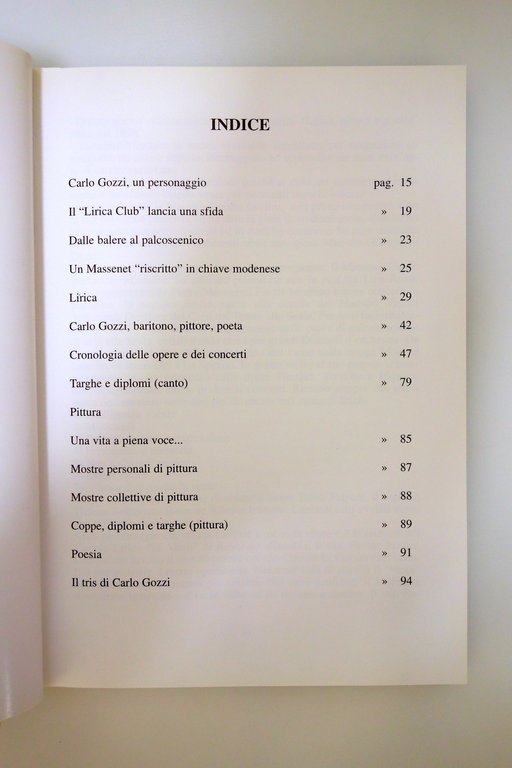 Carlo Gozzi un Nido di Memorie Baritono Modena 1998 Autografo