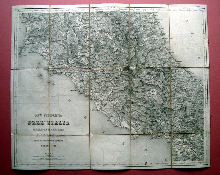 Carta Corografica 1865 Italia Superiore e Centrale Rovignano Napoli | Immagine Gallery 1