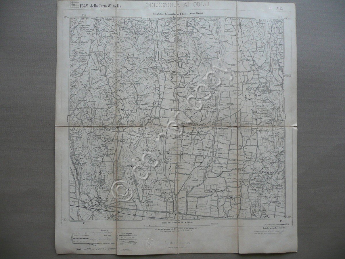 Carta Militare Colognola ai Colli IGM S.Martino Buonalbergo Mezzane Masi … | Immagine principale