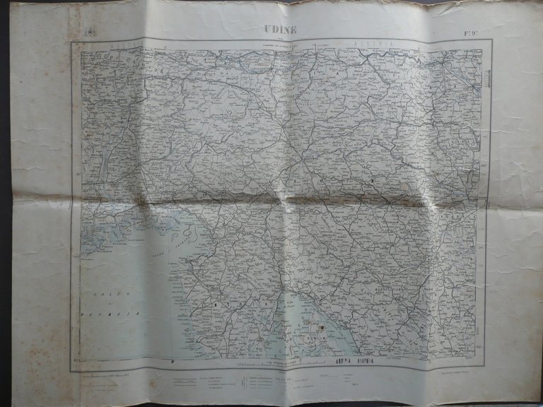 Carta Militare Udine IGM Gorizia Istria 1903