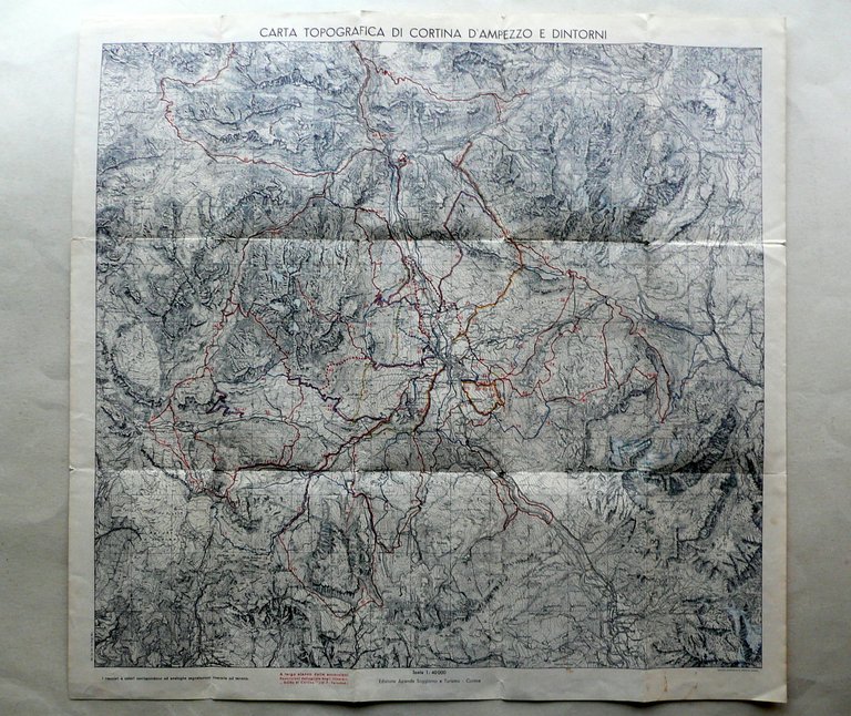 Carta Topografica di Cortina d'Ampezzo e Dintorni Anni '30 Turismo … | Immagine Gallery 1