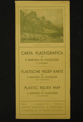 Carte Alpi Alpinismo Montagna Dolomiti S. Martino di Castrozza 1939