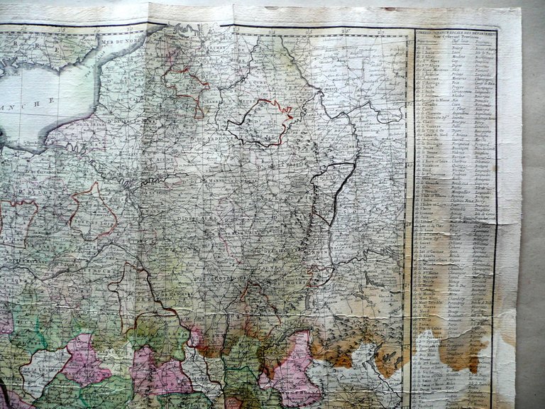 Carte de la France DivisÈe en 103 Departements Poircon 1802 …