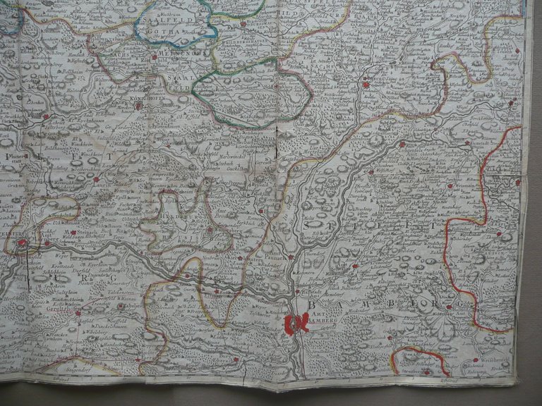 Carte Topographique d'Allemagne Iaeger Francoforte 1789 Mappa Germania Geografia