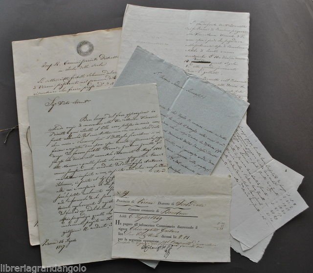 Carteggio Isola della Scala Bovolone Verona Salomoni Atti Notarili Curia …