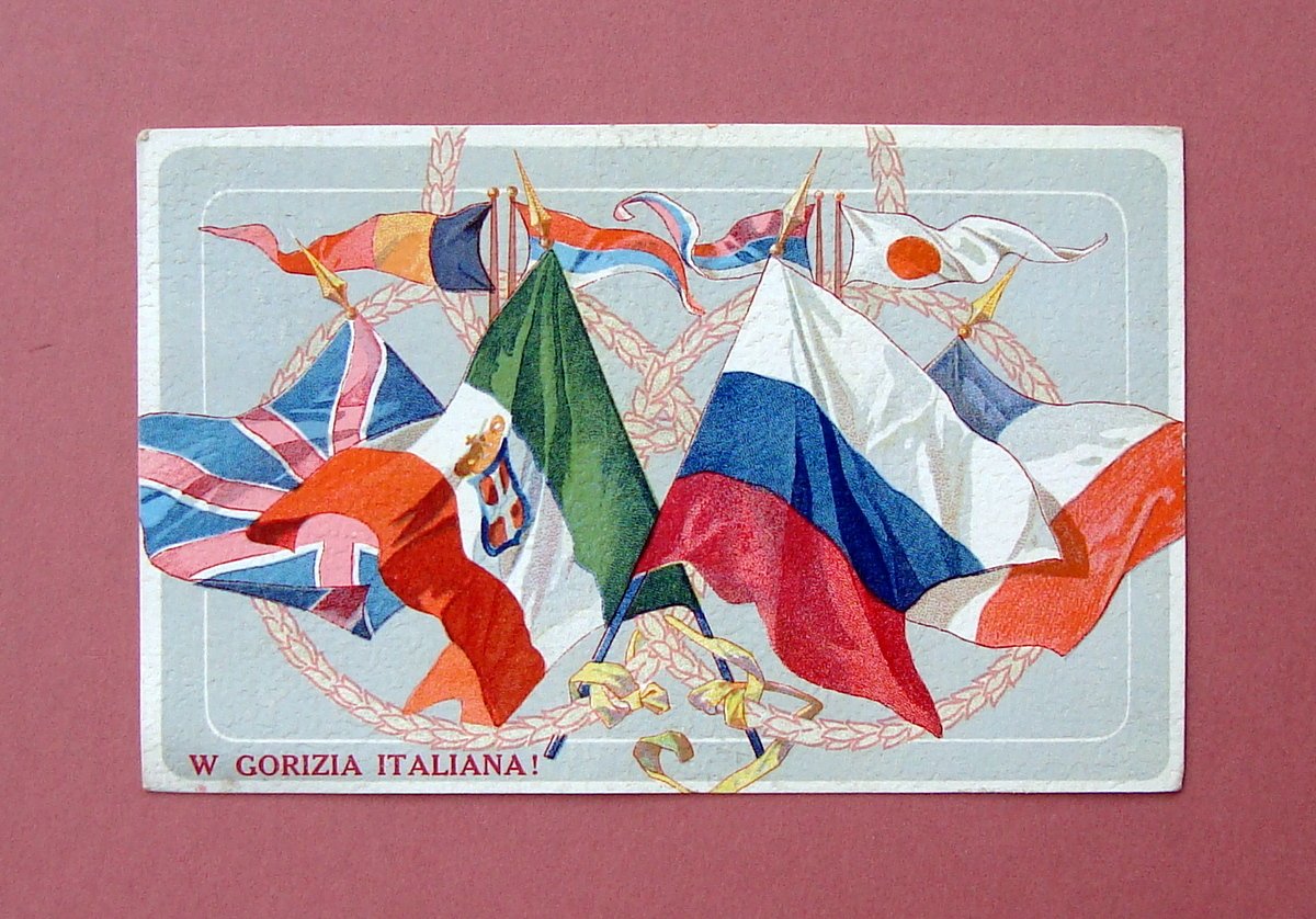 Cartolina 1918 Viva Gorizia Italiana viaggiata bella | Immagine principale