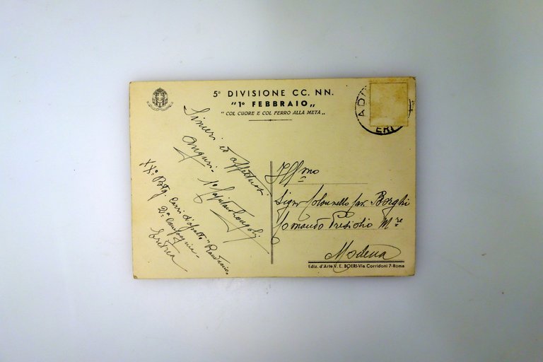 Cartolina 5° Divisione CC NN 1 Febbraio Sironi Viaggiata Eritrea … | Immagine Gallery 2