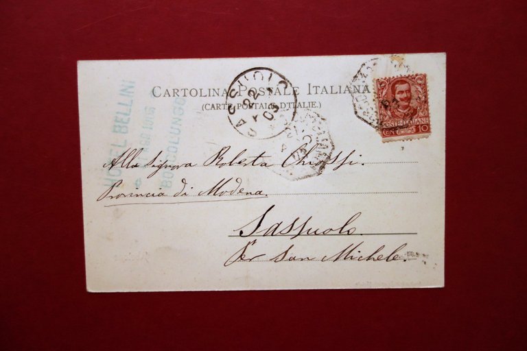 Cartolina Abetone Succursale Hotel Bellini Viaggiata 1903 Rara Pistoia