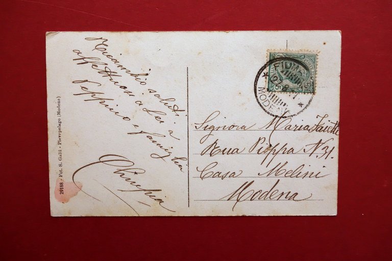 Cartolina Abetone Trattoria Serrabassa Villino Strozzi Viaggiata 1911 Modena