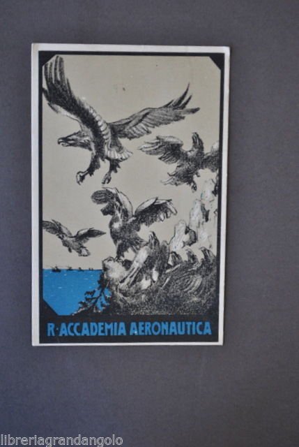 Cartolina Aerei Regia Accademia Aeronautica Livorno Aviazione Militaria 1928