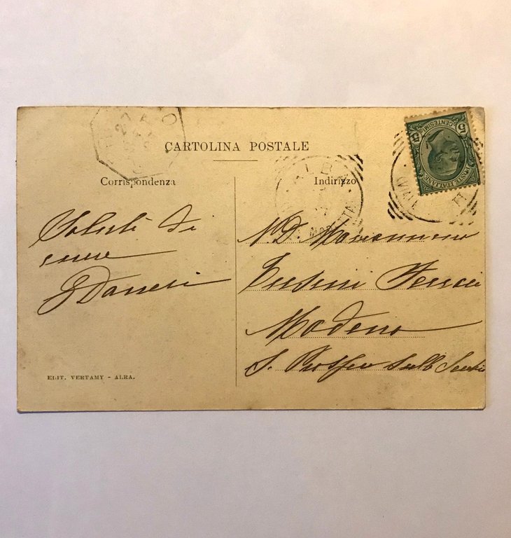 Cartolina Alba Piazza Vittorio Emanuele II Viaggiata Primi '900