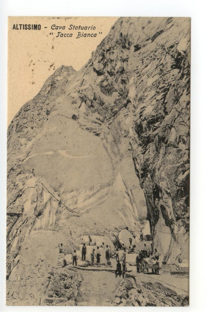 Cartolina Altissimo Cava Statuario Tacca Bianca 1910 viaggiata Vicenza | Immagine principale