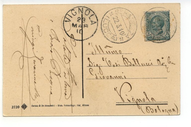Cartolina Altissimo Cava Statuario Tacca Bianca 1910 viaggiata Vicenza | Immagine Gallery 2