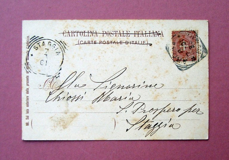 Cartolina Angera Antica Rocca dei Borromeo 1901 viaggiata | Immagine Gallery 2