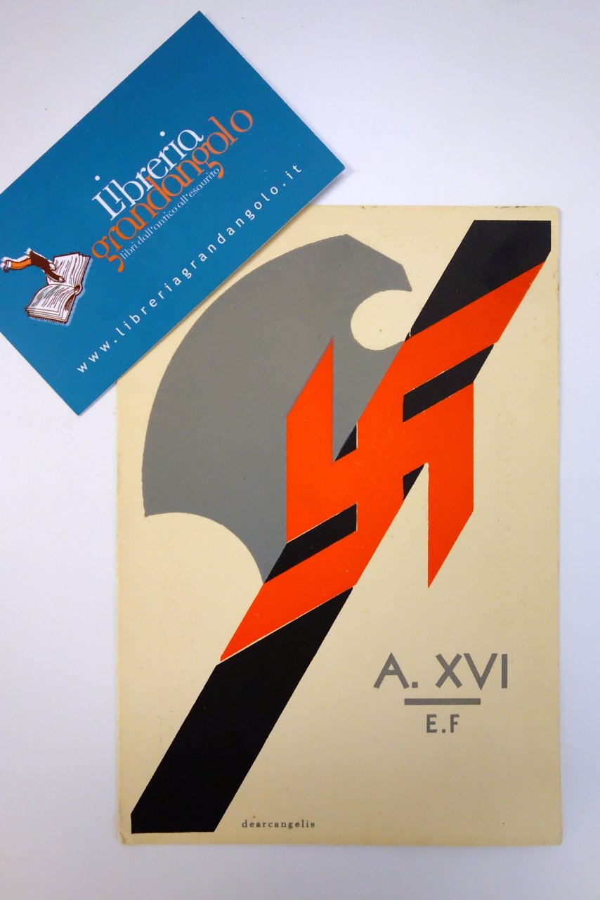 Cartolina anno XVI dell'era fascista Dearcangelis viaggiata 1938