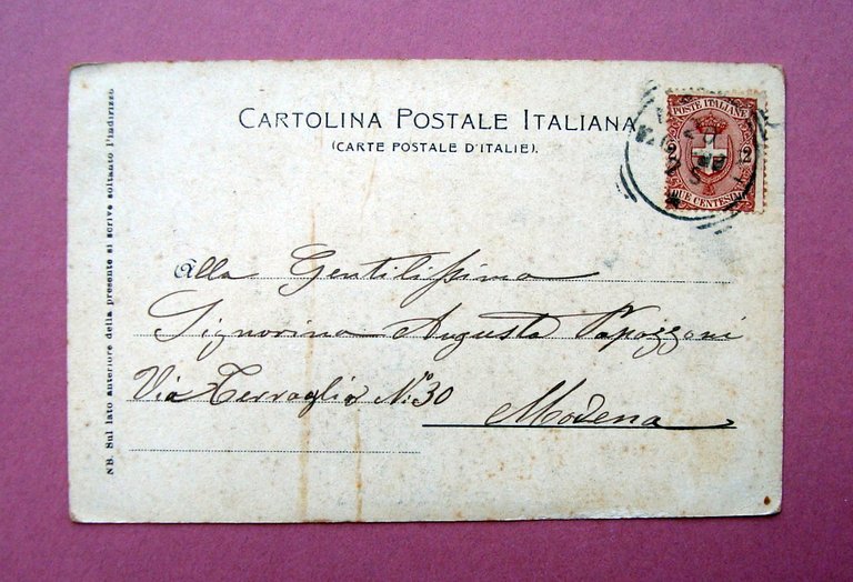Cartolina Aritzo Nuoro Sardegna 1899 viaggiata | Immagine Gallery 2