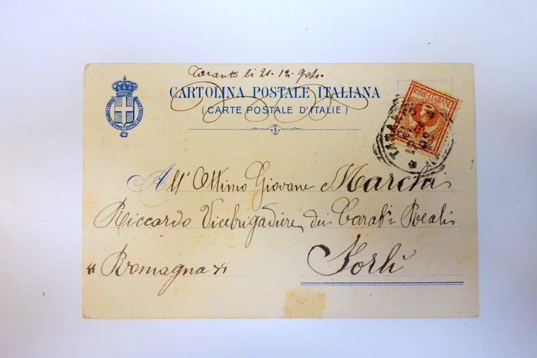 Cartolina Arma dei Reali Carabinieri 1814 viaggiata 1904