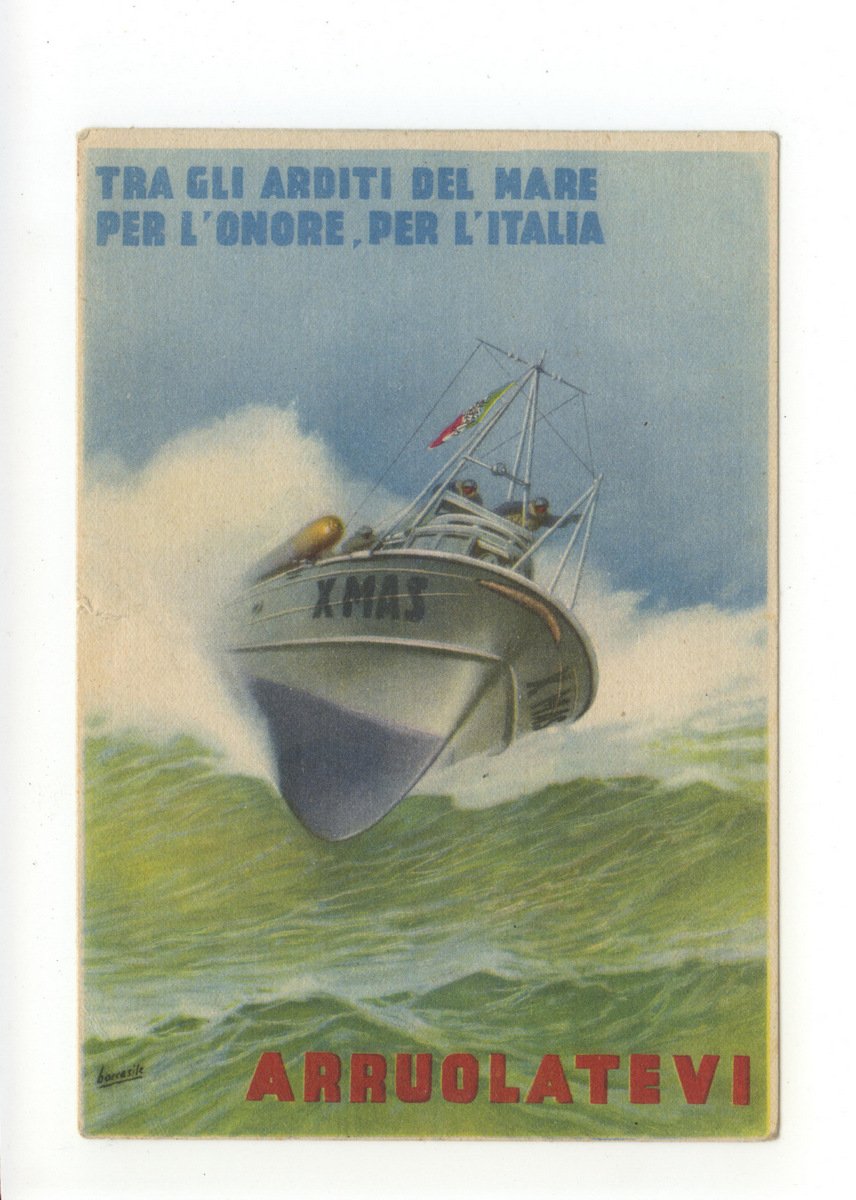 Cartolina Arruolatevi Tra Gli Arditi del Mare Per L'Onore non …