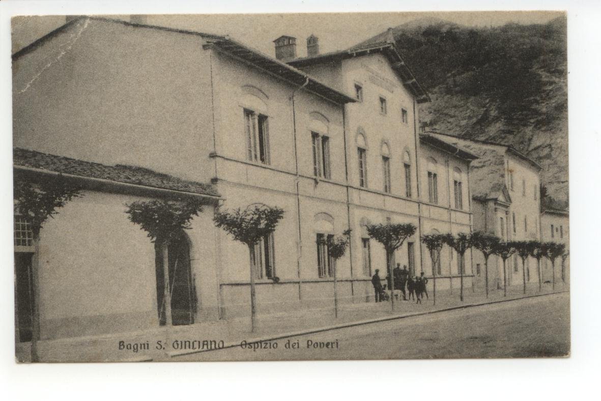 Cartolina Bagni S. Giuliano Ginliano Ospizio dei Poveri 1917 viaggiata …