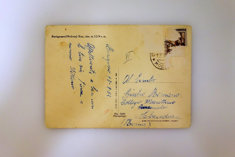 Cartolina Barigazzo Modena Appennino Veduta Viaggiata 1954?