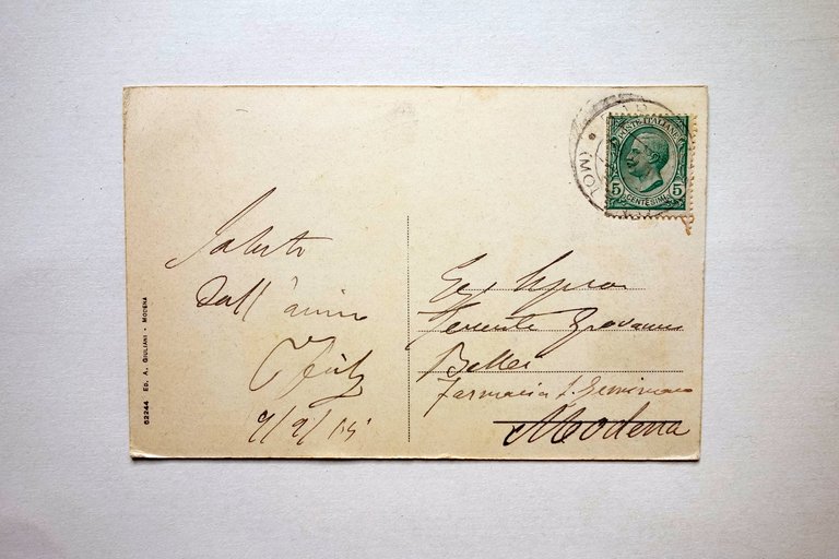 Cartolina Barigazzo Monte Cimone Appennino Modenese a Colori Viaggiata 1914