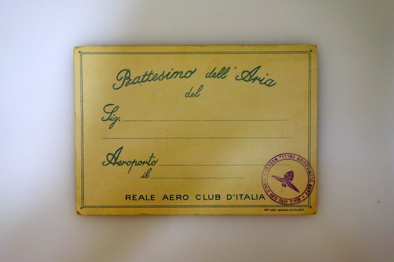 Cartolina Battesimo dell'Aria Aero Club Guido Colli Modena Non Viaggiata …