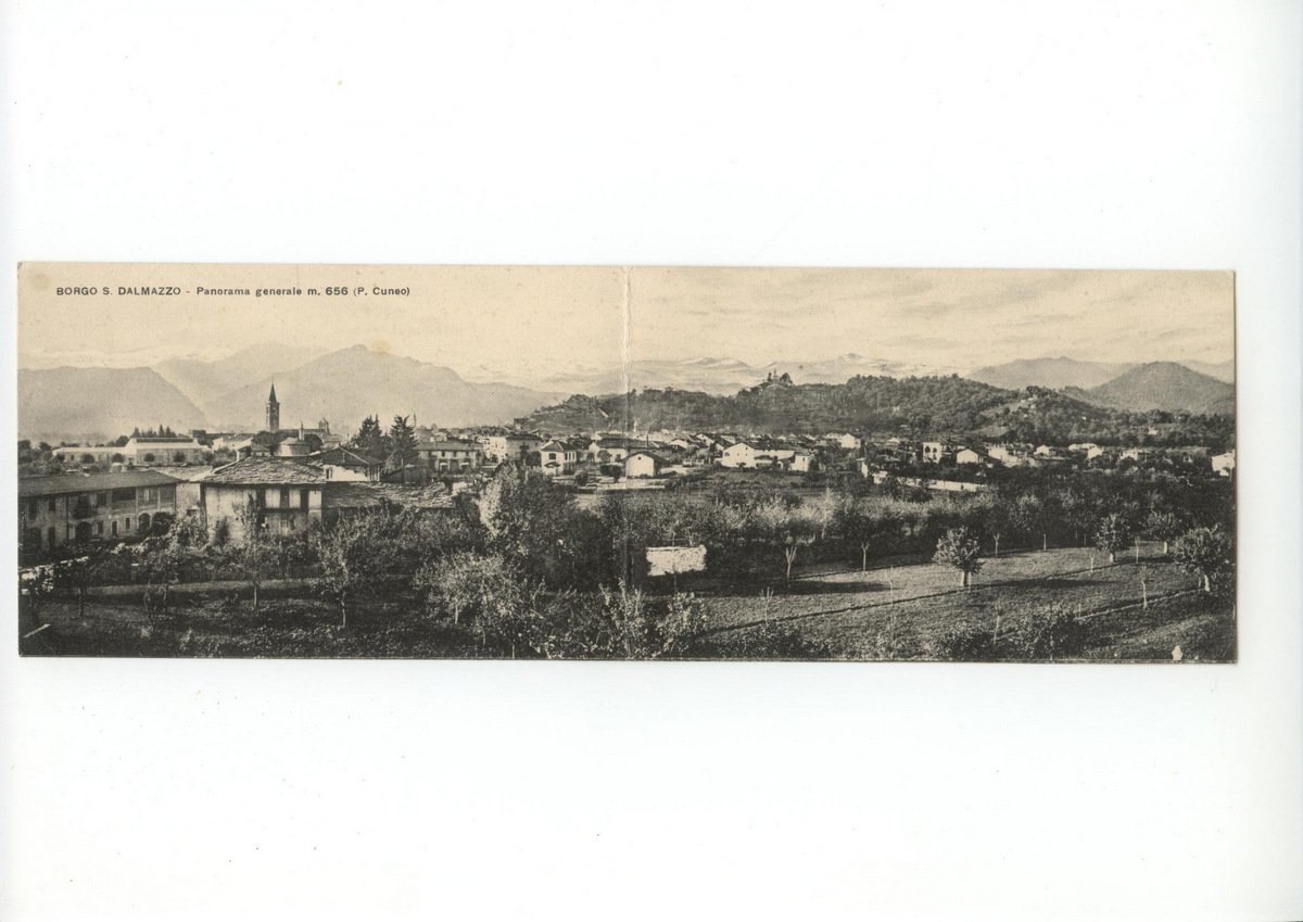 Cartolina Borgo S. Dalmazzo Panorama Generale 1930 viaggiata Cuneo