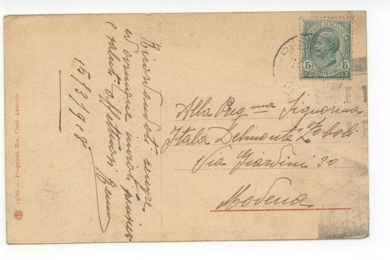 Cartolina Breganze Via Castelletto 1918 viaggiata Vicenza | Immagine Gallery 2