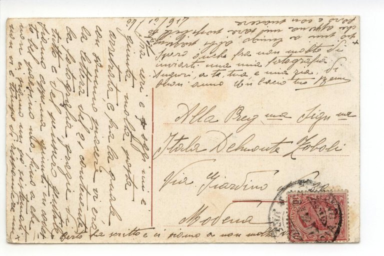 Cartolina Camisano Vicentino Via S. Daniele e Scuole Comunali 1917 …