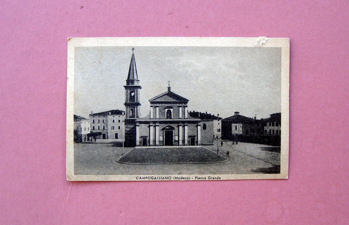 Cartolina Campogalliano Piazza Grande 1943 viaggiata | Immagine principale