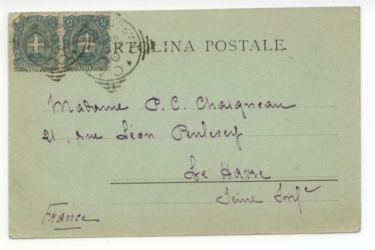 Cartolina Capri Marina Grande 1903 viaggiata Napoli