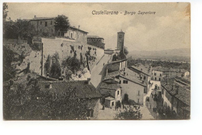 Cartolina Castellarano Borgo Superiore 1908 viaggiata Reggio Emilia