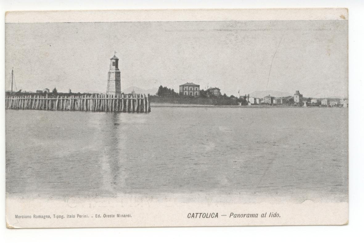 Cartolina Cattolica Panorama al Lido non viaggiata Rimini