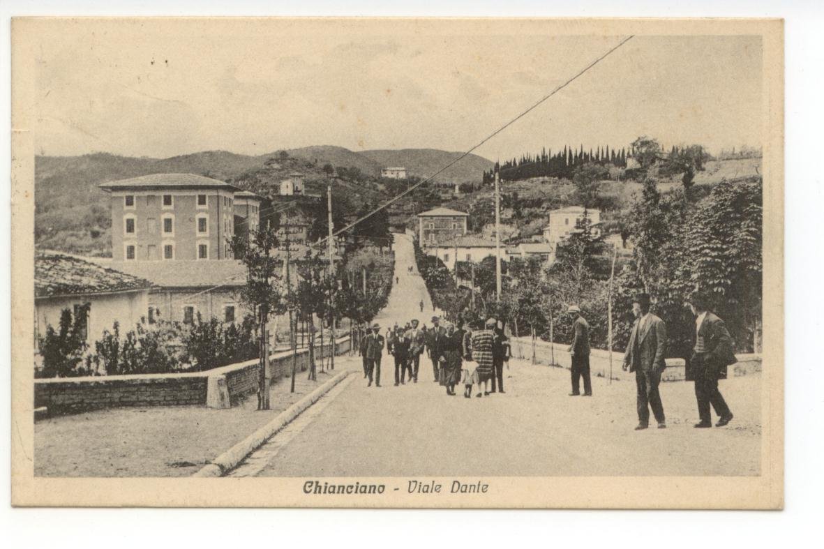 Cartolina Chianciano Viale Dante 1938 viaggiata