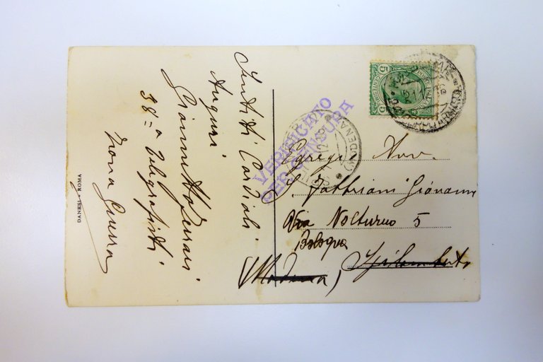 Cartolina Circolo del Soldato Anagni 1915 viaggiata 1916 Loreti
